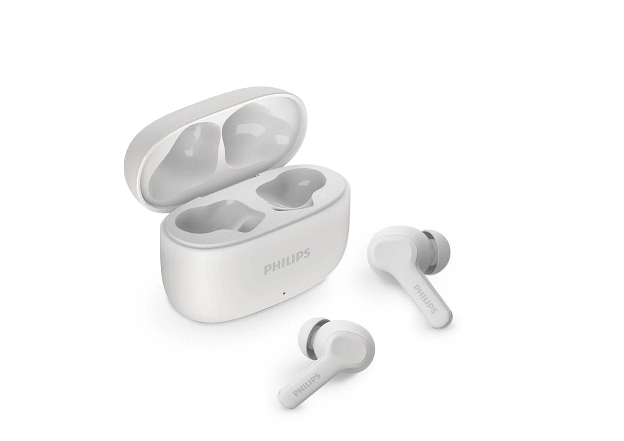 Phillips T1000 Wireless Bluetooth Pods with Charging Case, Touch Control and Clear Sound