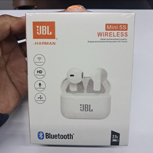 JBL Mini 5s True Wireless Bluetooth Earbuds with Long Playtime and Built-in Microphone