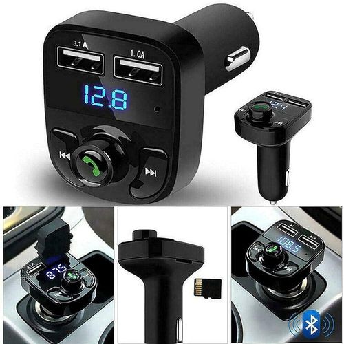 X8 Multi-Functional Wireless Car MP3 Player Bluetooth FM Transmitter with Dual USB Charging