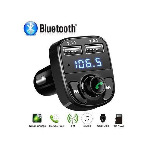 X8 Multi-Functional Wireless Car MP3 Player Bluetooth FM Transmitter with Dual USB Charging