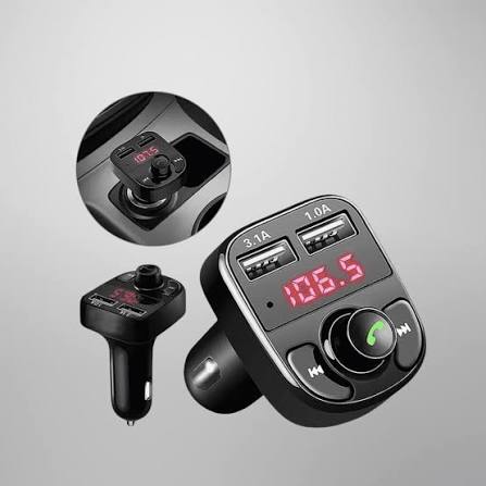 X8 Multi-Functional Wireless Car MP3 Player Bluetooth FM Transmitter with Dual USB Charging