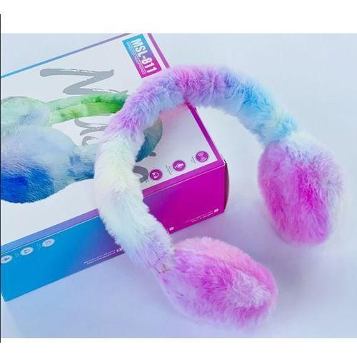 MSL-811 Fluffy Headsets – Over-Ear Wireless Headphones, Soft Plush Cushions, Bluetooth Connection, Comfortable & Stylish Design