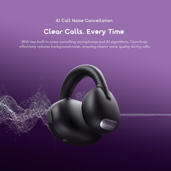 Oraimo Open Snap N Buds Clip-On Wireless Earbuds – Bluetooth Headset, Open-Ear Design, Touch Control, Compact Charging Case