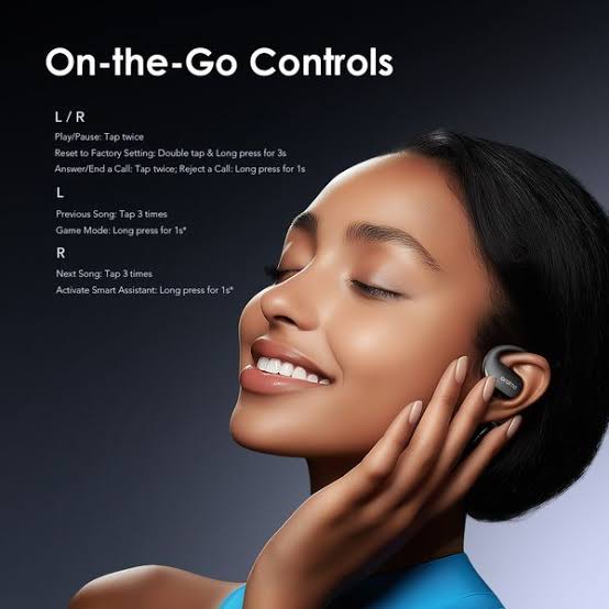 Oraimo Open Arc Pods Wireless Earbuds – Bluetooth Headset, Open-Ear Design, Touch Control, Portable Charging Case
