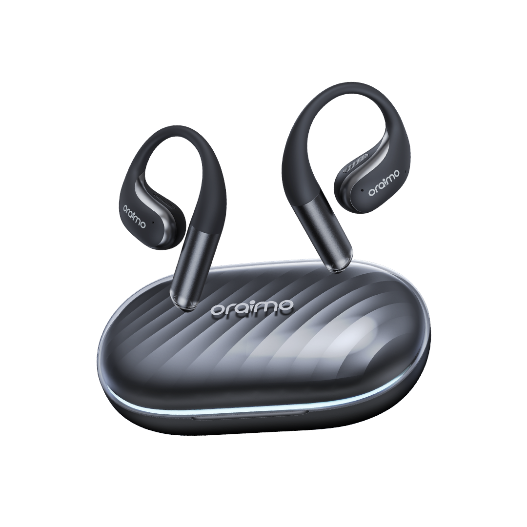 Oraimo Open Arc Pods Wireless Earbuds – Bluetooth Headset, Open-Ear Design, Touch Control, Portable Charging Case