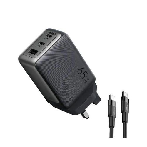 Oraimo HyperGan 65 OCW-7652U+116CC – 65W GaN Charger For Phones & Laptops, All-in-One Fast Charging Solution