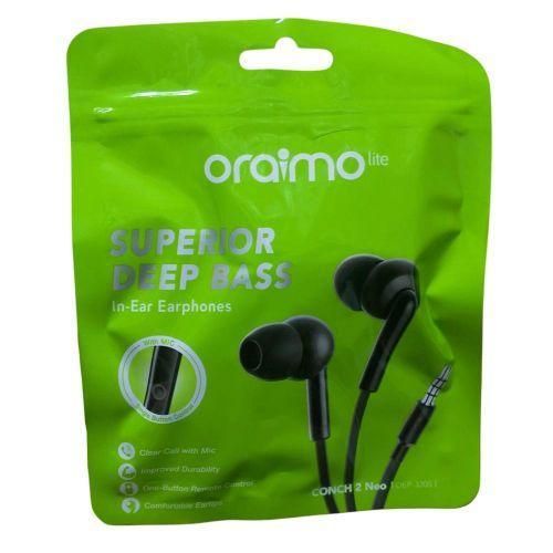Oraimo CONCH 2 Neo 3.5MM In-Ear Wired Headphones (OEP-320S), Black