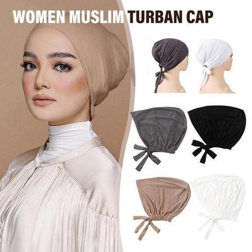 2025 New Soft Modal Muslim Turban Hat Inner Hijab Caps Islamic Underscarf Bonnet India Hats Female Headwrap Turbante Mujer