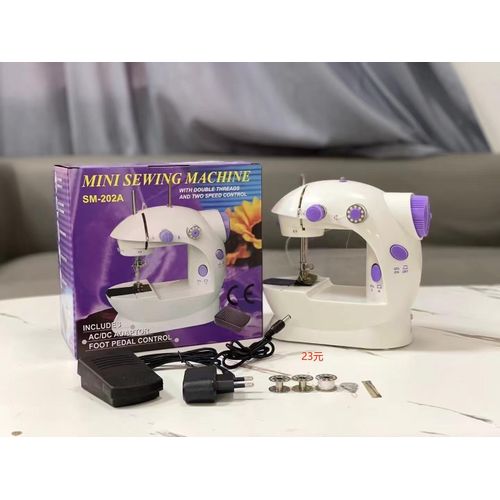 Mini Sewing Machines Handheld Sewing Machine with Light Cutter Foot Pedal Portable Night Light Sewing Machine Hand Held Sewing Machine for Adults, Portable Small Mini