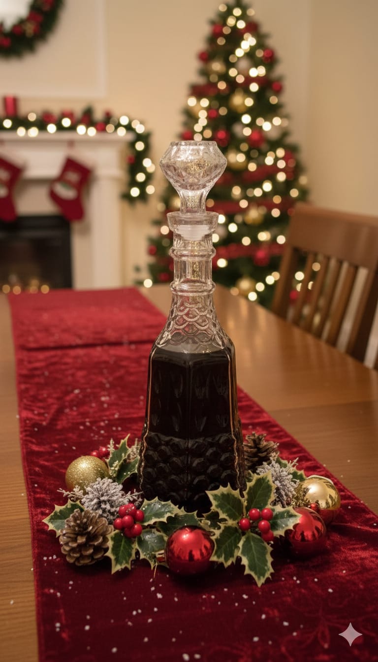 Luxury Long Neck Crystal Glass Decanter – Elegant Wine & Whiskey Serving Bottle (750ml)