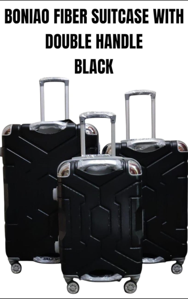 [[📍LATEST OFFER📍 DONT MISS OUT !!! ] 3in1 High Quality Durable Affordable BONIAO DOUBLE HANDLE FIBER SUITCASE  Size 27 For Any Mode Of Transport