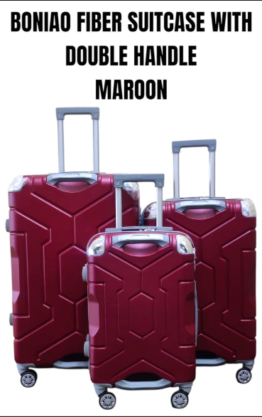 [[📍LATEST OFFER📍 DONT MISS OUT !!! ] 3in1 High Quality Durable Affordable BONIAO DOUBLE HANDLE FIBER SUITCASE  Size 27 For Any Mode Of Transport