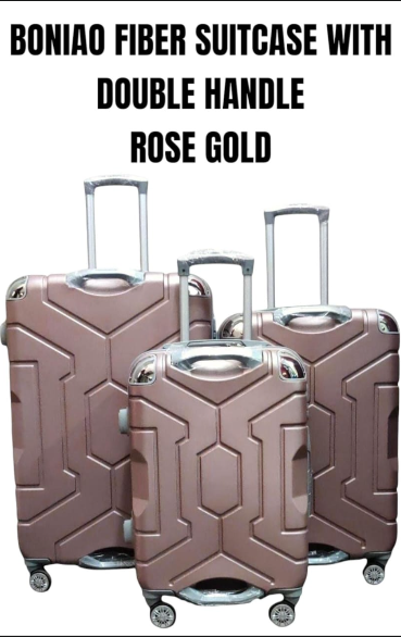 [[📍LATEST OFFER📍 DONT MISS OUT !!! ] 3in1 High Quality Durable Affordable BONIAO DOUBLE HANDLE FIBER SUITCASE  Size 27 For Any Mode Of Transport