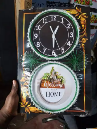[ GRAB IT AT LOW PRICE+ ADDED OFFERS 🤩🤩✨ !!! ] 2 in 1 A3 Brand new Stylish and Luxurious Wall Clock