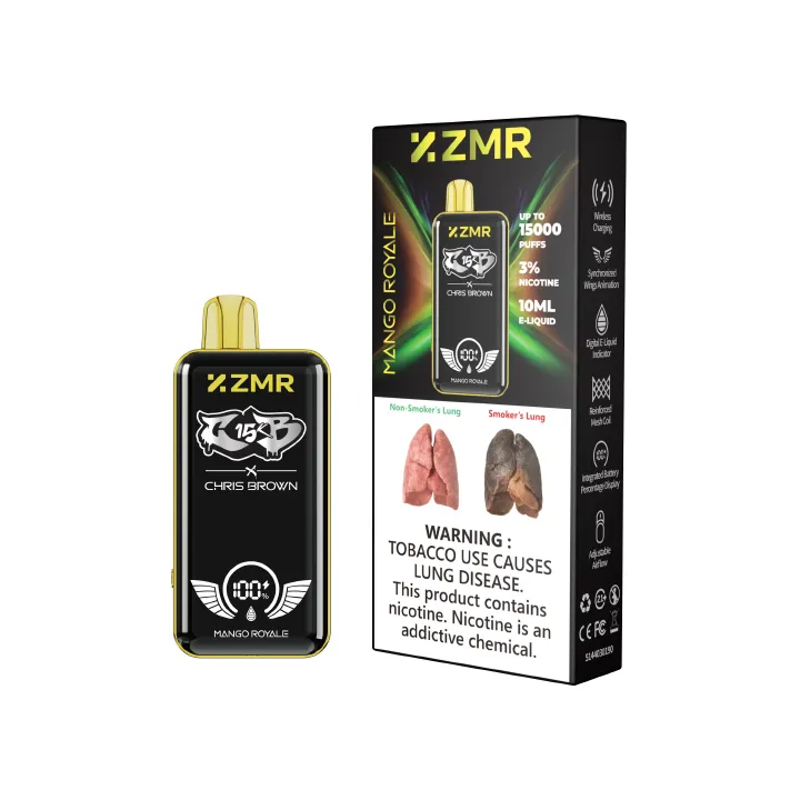 ZMR R15 Disposable Vape – 15000 Puffs Smart Display, Adjustable Airflow, Wireless Charging
