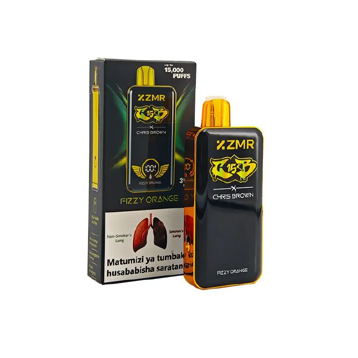 15000 Puffs ZMR R15 Fizzy Orange Flavor Disposable Vape – Smart Display, Adjustable Airflow, Wireless Charging