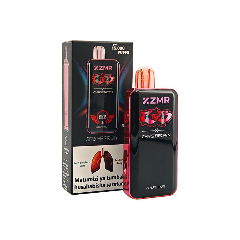 15000 Puffs ZMR R15 Grapefruit Flavor Disposable Vape – Smart Display, Adjustable Airflow, Wireless Charging