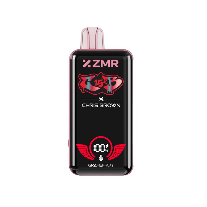 15000 Puffs ZMR R15 Grapefruit Flavor Disposable Vape – Smart Display, Adjustable Airflow, Wireless Charging