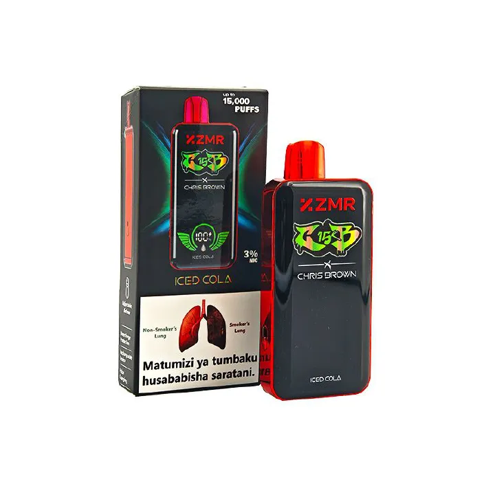15000 Puffs ZMR R15 Ice Cola Flavor Disposable Vape – Smart Display, Adjustable Airflow, Wireless Charging