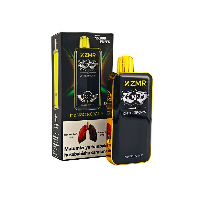 15000 Puffs ZMR R15 Mango Royale Flavor Disposable Vape – Smart Display, Adjustable Airflow, Wireless Charging