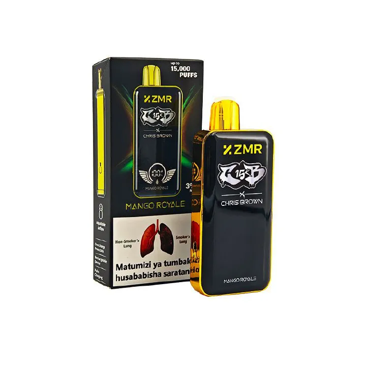 15000 Puffs ZMR R15 Mango Royale Flavor Disposable Vape – Smart Display, Adjustable Airflow, Wireless Charging