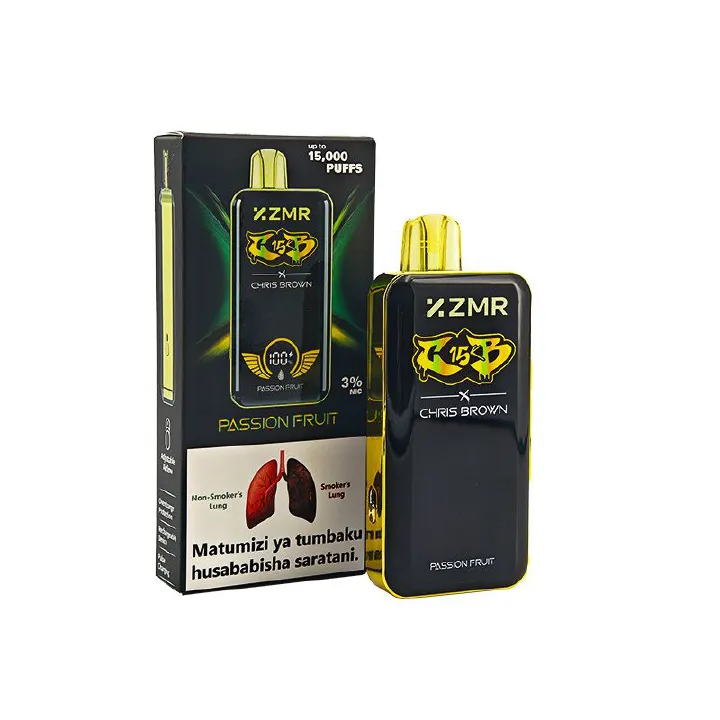 15000 Puffs ZMR R15 Passion Fruit Flavor Disposable Vape – Smart Display, Adjustable Airflow, Wireless Charging