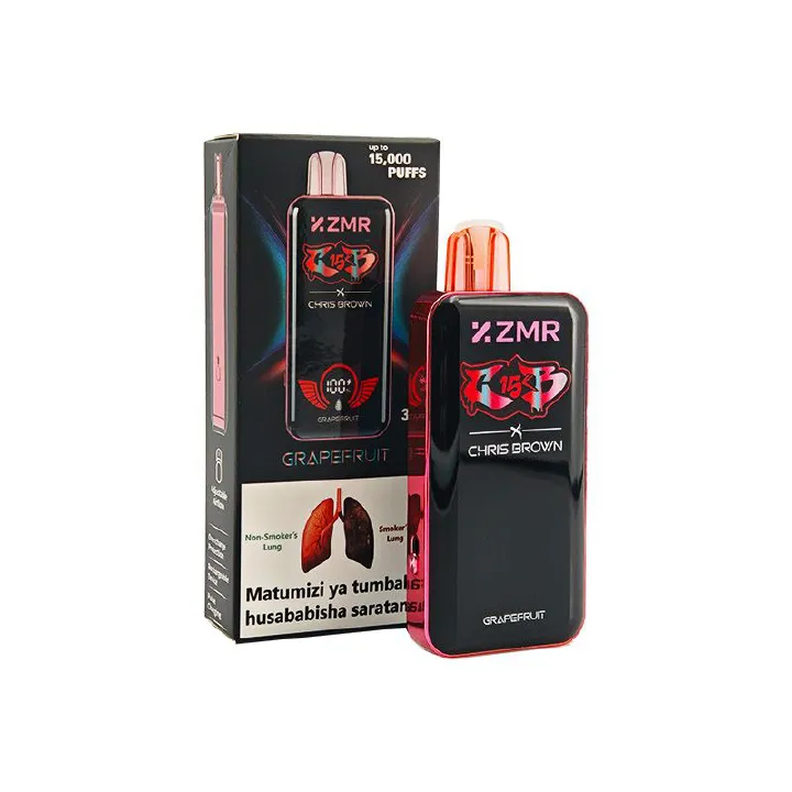 15000 Puffs ZMR R15 Grape Fruit Flavor Disposable Vape – Smart Display, Adjustable Airflow, Wireless Charging