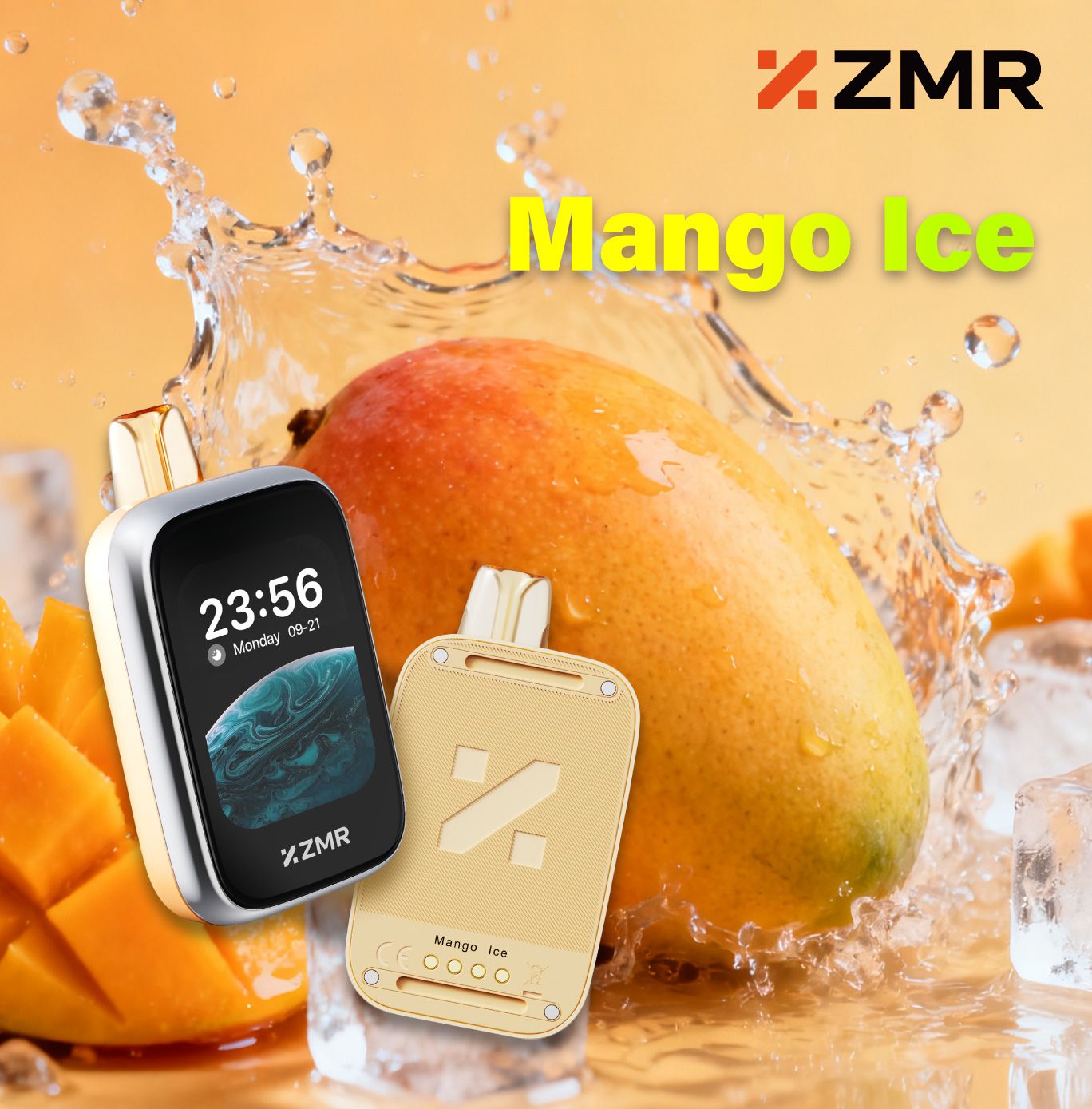 New Arrival!! 30K Puffs ZMR Touch Motor Mango Ice  Smart Vape Kit— Smart Touchscreen, Intelligent Flavor Control and Long-Lasting Batter Fashion vape Nairobi Warehouse vape Shipping Great Price Vape