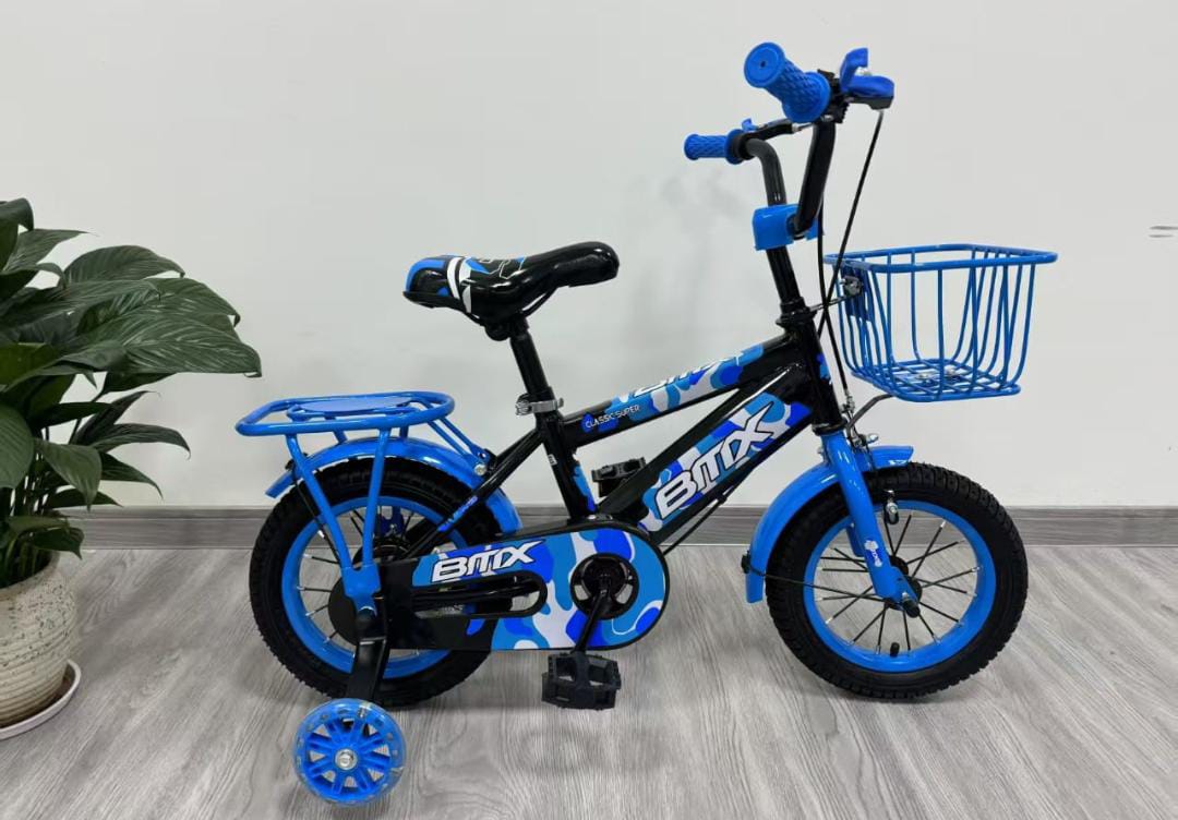 Kids BMX Bike with Training Wheels – Size 12, For Boys and Girls (Age 2 to 5 Years)