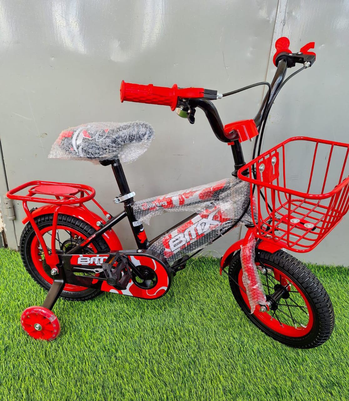 Kids BMX Bike with Training Wheels – Size 12, For Boys and Girls (Age 2 to 5 Years)
