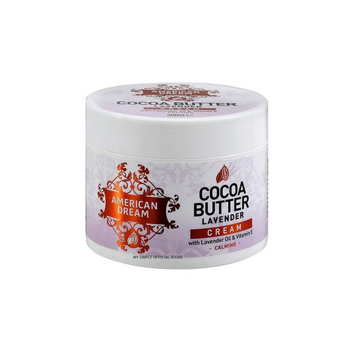 American Dream Cocoa Butter Lavender Cream with Lavender Oil & Vitamin E.