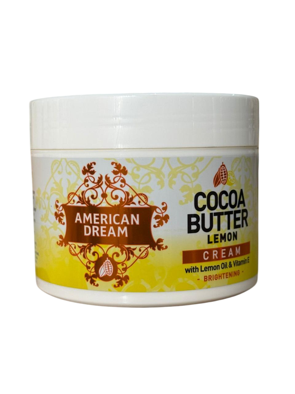 American Dream Cocoa Butter Lemon Brightening Cream, 500ml.