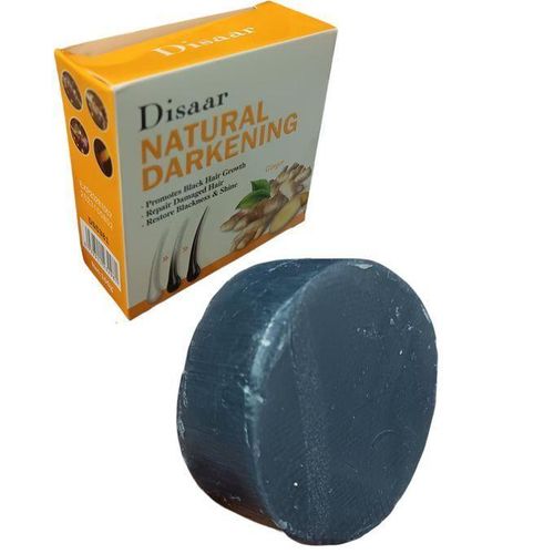 Disaar Ginger Natural Hair Darkening Soap – Herbal Gray to Black Hair Restorer, Organic & Safe Hair Care