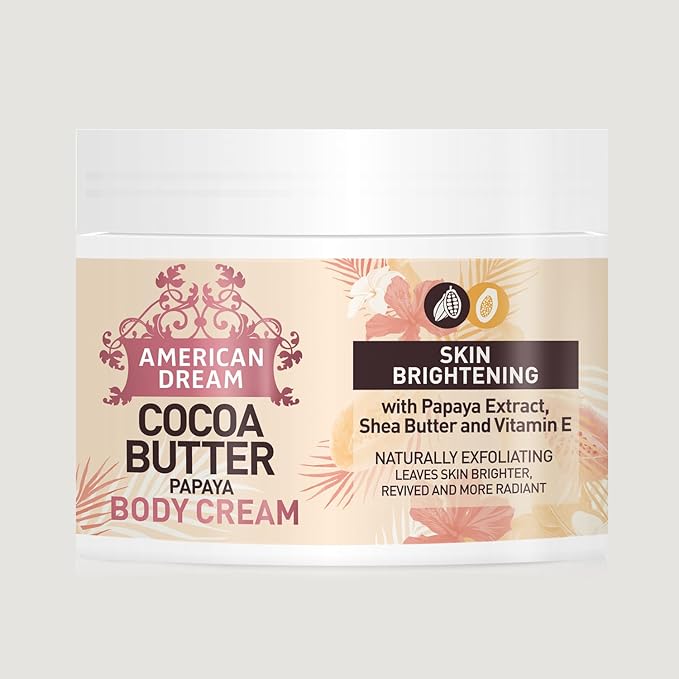 American Dream Papaya Butter Body Cream – Papaya Extract & Shea Butter Moisturizing Cream