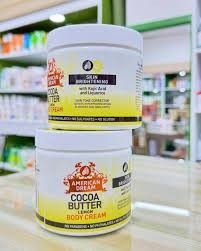 American Dream Cocoa Butter Lemon Body Cream – Skin Brightening & Fade Dark Spots with Kojic Acid & Licorice