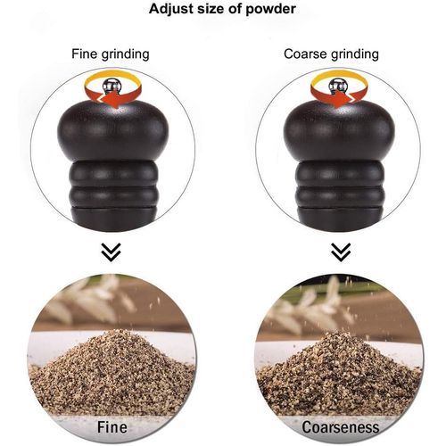 Wooden Salt & Pepper Grinder Set – Adjustable Ceramic Core Mill, Manual Spice Crusher