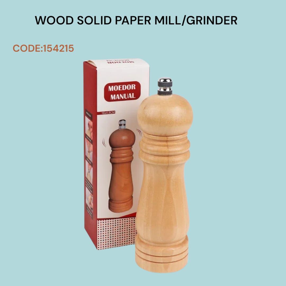 Wooden Salt & Pepper Grinder Set – Adjustable Ceramic Core Mill, Manual Spice Crusher