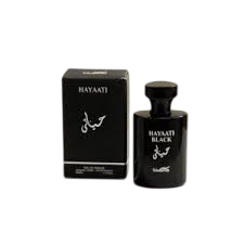Hayaati Black by Lattafa – Men's Woody Aromatic Perfume | Long-Lasting Fragrance