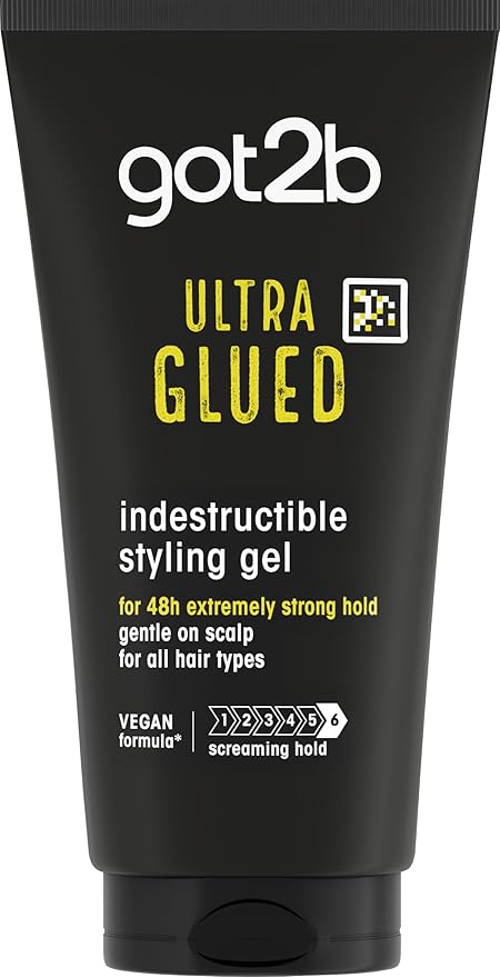 Got2B Ultra Glued Styling Gel 150ml – Strong Hold Hair Gel for Extreme Styles