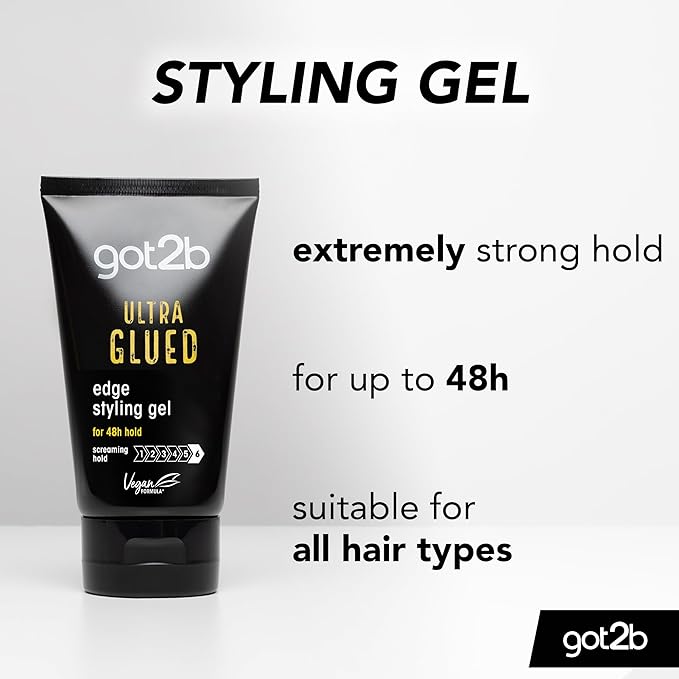 Got2B Ultra Glued Styling Gel 150ml – Strong Hold Hair Gel for Extreme Styles