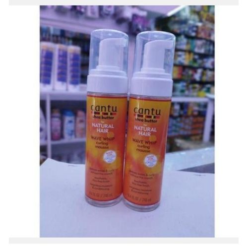 Cantu Shea Butter Wave Whip Curling Mousse – Hair Cream for Defined Waves & Curls