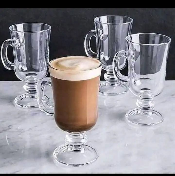 Heat-Resistant Thickened Transparent Irish Coffee Glass Cup with Handle | Premium Irish Glass Mug for Coffee, Tea & Hot Drinks