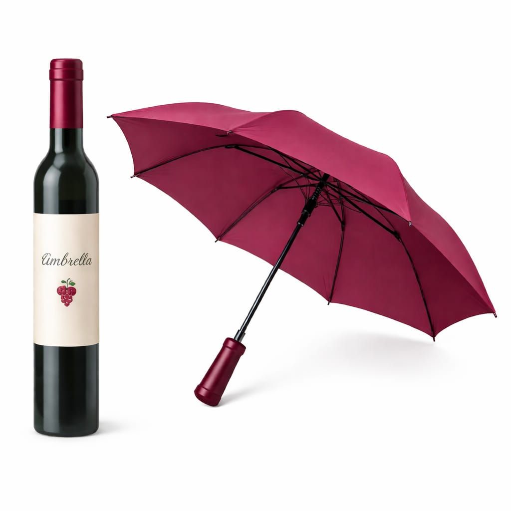 BEST SELLER!! Folding UV Wine bottle Umbrella.Travel umbrella with economic Grips,Strong wind resistance,Sun protection AND wind proof