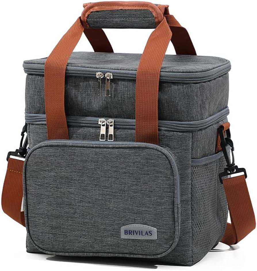NEW Arrivals Brivilas branded 2 layer insulated food bag,large capacity ,leakproof and portable lunch bag
