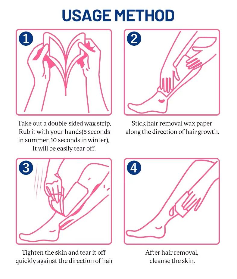 DISAAR BEAUTY Hair Removal Wax Strip Ready To Use Armpit, Leg, Arm & Bikini | Natural Plant Extract | 20PCS for Normal Skin (Vegan Cucumber & Sage Extracts)