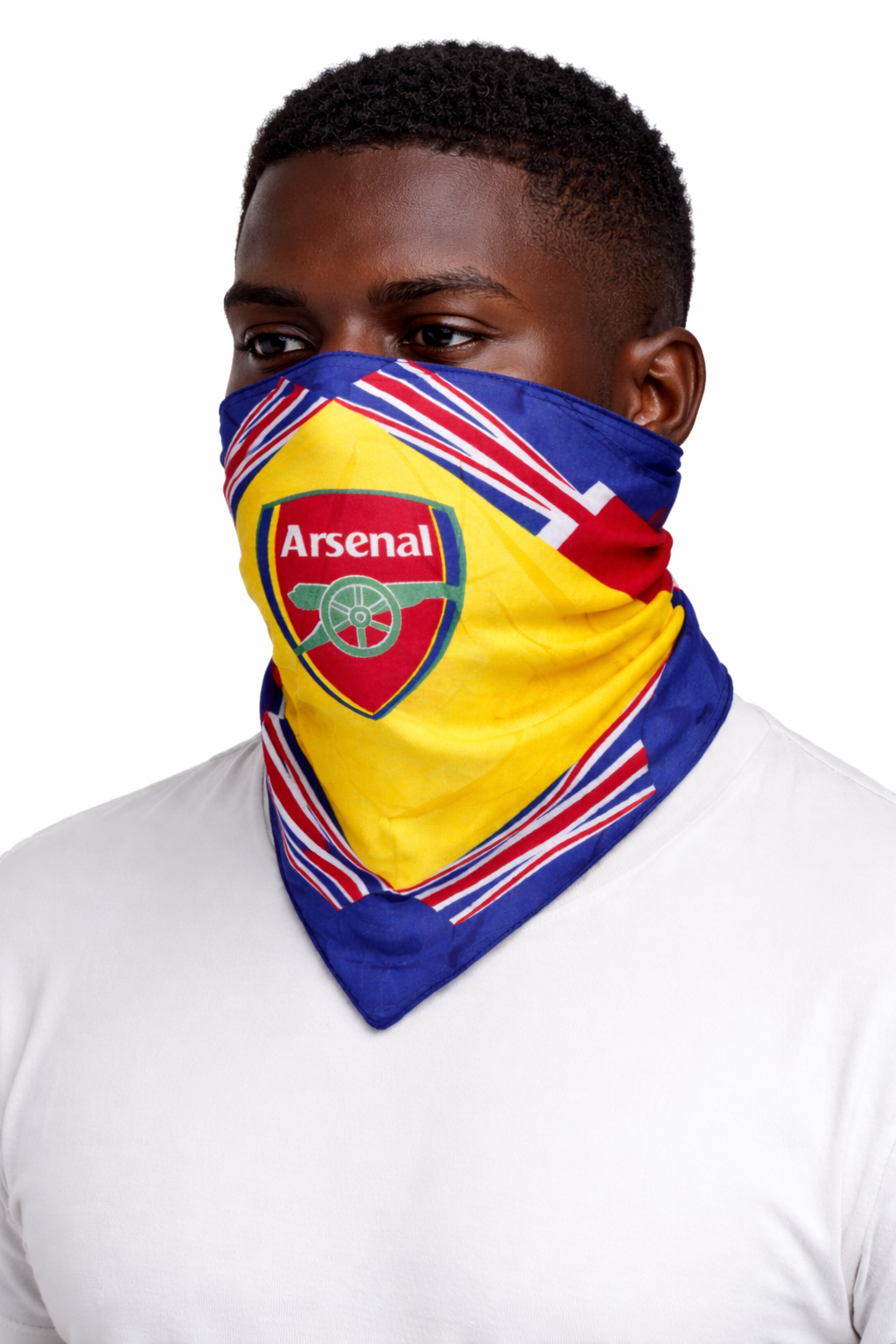 Unisex Arsenal Printed Bandana Headscarf for Men & Women Multi-Use Hair Cover, Face Mask & Neck Wrap Soft Breathable Fabric, Stylish Sports Design