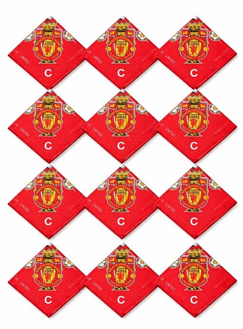Manchester United Printed Bandana Headscarf for Men & Women Multi-Use Hair Cover, Face Mask & Neck Wrap Soft Breathable Fabric, Stylish Sports Design