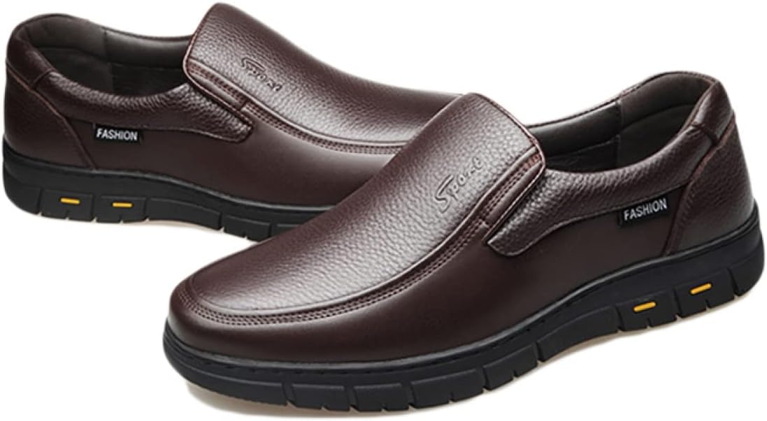 Men’s Orthopedic Leather Slip-On Loafers – Comfortable Non-Slip Casual Shoes