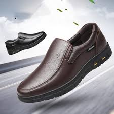 Men’s Orthopedic Leather Slip-On Loafers – Comfortable Non-Slip Casual Shoes