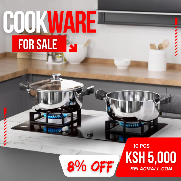 Jamespot 10PCS Stainless steel Pots Non Stick Sufuria Cookware Set Cooking Pots Sufuria 5pcs pots+5pcs lids